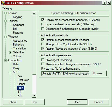 PuTTY Auth